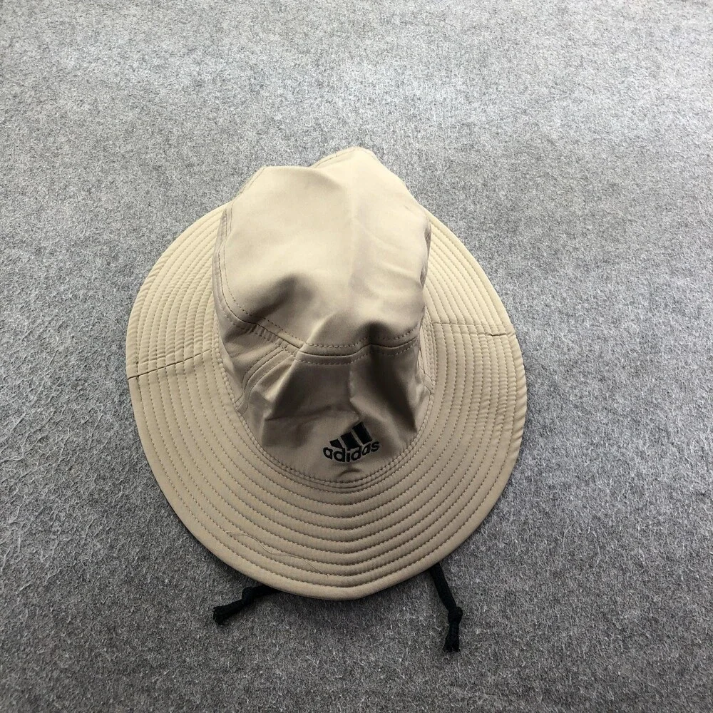 Adidas Bucket Cap Boonie Mens One Size Beige AEROREADY Wide Brim Outdoor Hiking